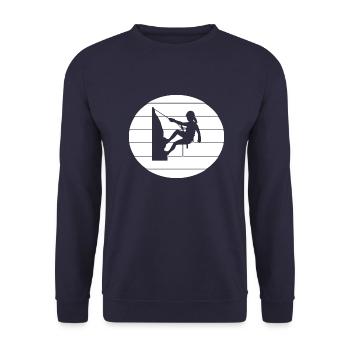 Bouldern Klettern Climbing - Unisex Pullover - Navy - Vorne - Alina (178cm) & Michal (187cm)