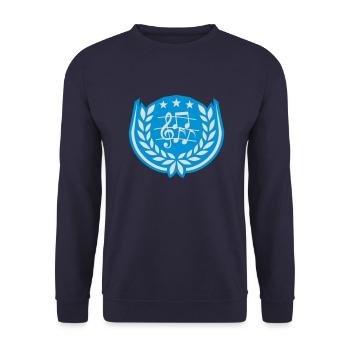 Coat of arms Music Sheet music clef - Unisex Sweatshirt - navy - Front - Alina (178cm) & Michal (187cm)