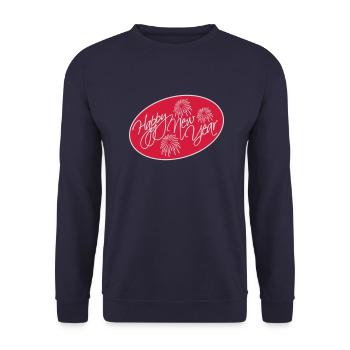 happy new year quote - Unisex Sweatshirt - navy - Front - Alina (178cm) & Michal (187cm)