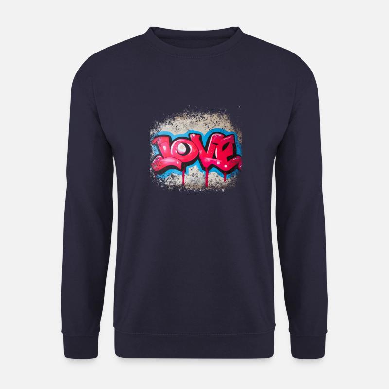Graffiti Love - Unisex Pullover - Navy