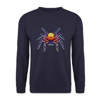 Animal comme araignée domestique colorée et colorée - Sweat-shirt Unisexe - marine - Devant - Alina (178cm) & Michal (187cm)