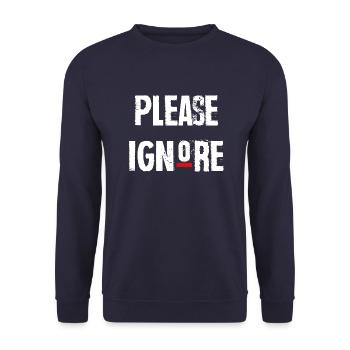 Please Ignore - Unisex Pullover - Navy - Vorne - Alina (178cm) & Michal (187cm)