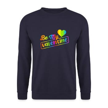 Liebe mich Valentinstag Alles Gute zum Valentinstag Valentinstag - Unisex Pullover - Navy - Vorne - Alina (178cm) & Michal (187cm)