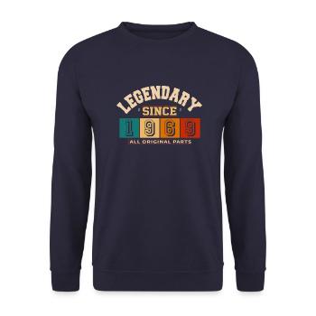 Legendary since 1969 vintage rétro anniversaire - Sweat-shirt Unisexe - marine - Devant - Alina (178cm) & Michal (187cm)