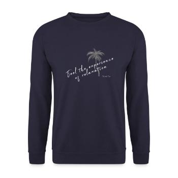 Experience - Unisex Sweatshirt - navy - Front - Alina (178cm) & Michal (187cm)