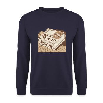 Vintage Spielekonsole - Unisex Pullover - Navy - Vorne - Alina (178cm) & Michal (187cm)