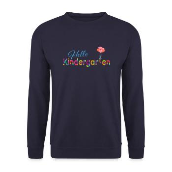 Bonjour la maternelle - Sweat-shirt Unisexe - marine - Devant - Alina (178cm) & Michal (187cm)