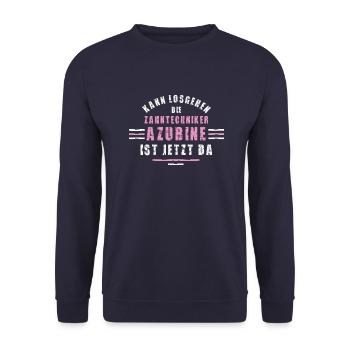 Zahntechniker Azubine Ausbildung Lehre Zahntechnik - Unisex Pullover - Navy - Vorne - Alina (178cm) & Michal (187cm)