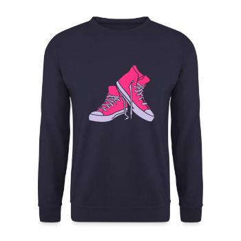 cool shoes - Unisex Sweatshirt - navy - Front - Alina (178cm) & Michal (187cm)