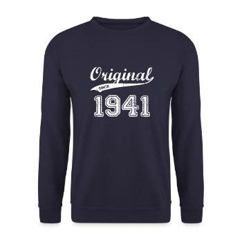 1941 - Unisex Pullover - Navy - Vorne - Alina (178cm) & Michal (187cm)