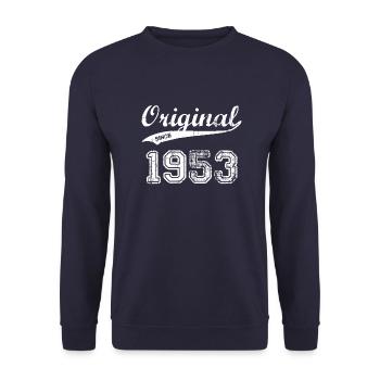 1953 - Unisex Pullover - Navy - Vorne - Alina (178cm) & Michal (187cm)