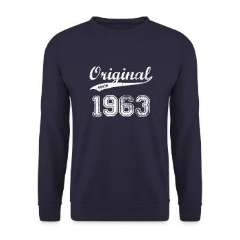1963 - Unisex Pullover - Navy - Vorne - Alina (178cm) & Michal (187cm)