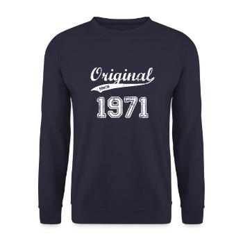 1971 - Unisex Pullover - Navy - Vorne - Alina (178cm) & Michal (187cm)