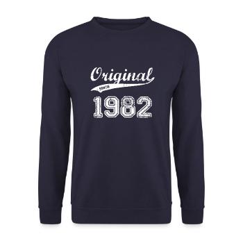 1982 - Unisex Pullover - Navy - Vorne - Alina (178cm) & Michal (187cm)
