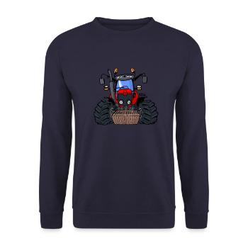 0240 MF - Unisex Pullover - Navy - Vorne - Alina (178cm) & Michal (187cm)