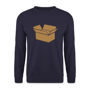 boite carton dessin 0 - Sweat-shirt Unisexe - marine - Devant - Alina (178cm) & Michal (187cm)