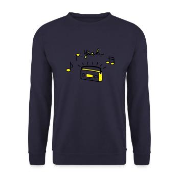 Tape Radio Yeah - V2 - Unisex Pullover - Navy - Vorne - Alina (178cm) & Michal (187cm)