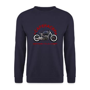 Cafe Racer - Unisex Sweatshirt - navy - Front - Alina (178cm) & Michal (187cm)