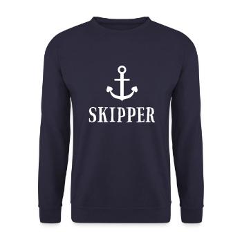 Crew - Skipper Sailing Charter Crew - 5 - Unisex Sweatshirt - navy - Front - Alina (178cm) & Michal (187cm)