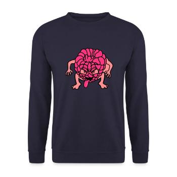 visage de framboise monstre comique drôle de bande - Sweat-shirt Unisexe - marine - Devant - Alina (178cm) & Michal (187cm)