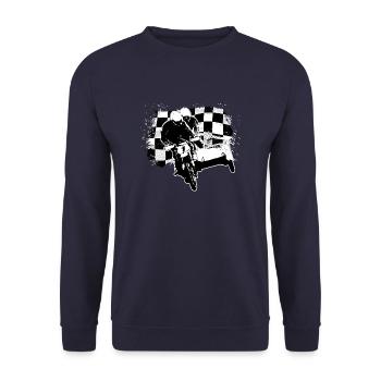 Sidecar Moto Cross - Unisex Pullover - Navy - Vorne - Alina (178cm) & Michal (187cm)
