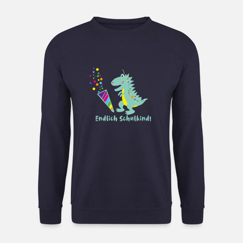 schulkind,dinosaurier,dino, endlich schulkind - Unisex Pullover - Navy