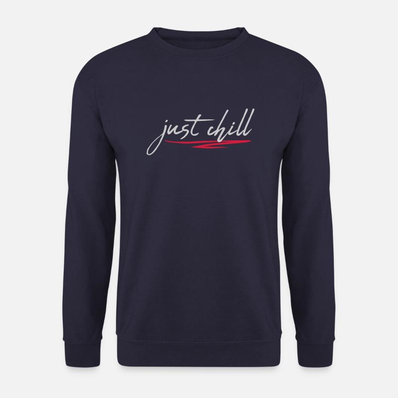 Just Chill Text Logo - Unisex Pullover - Navy