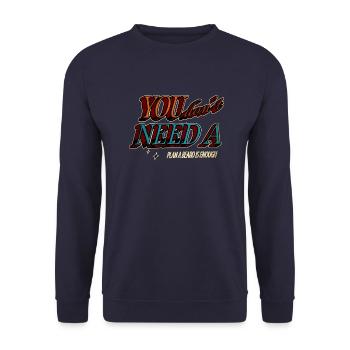 funny quote antiviral beard funny daddy bear - Unisex Sweatshirt - navy - Front - Alina (178cm) & Michal (187cm)