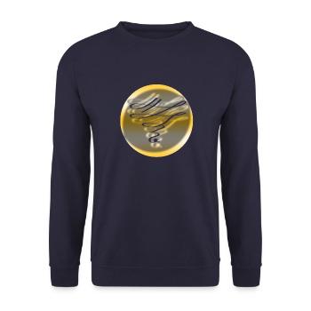 Ornement doré - Sweat-shirt Unisexe - marine - Devant - Alina (178cm) & Michal (187cm)