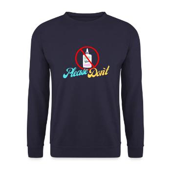 Sekundenkleber please don`t - Unisex Pullover - Navy - Vorne - Alina (178cm) & Michal (187cm)