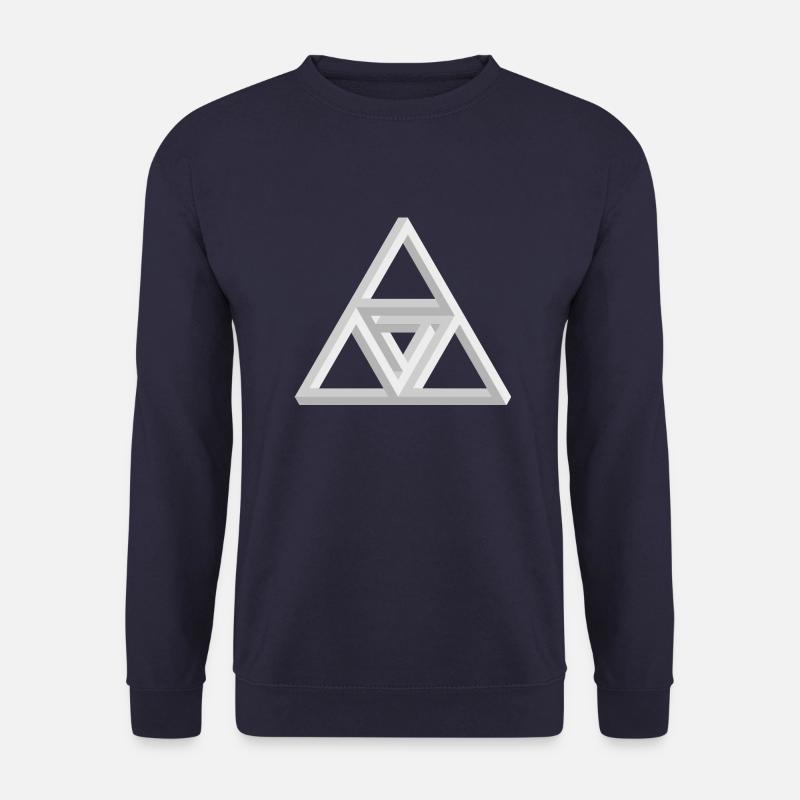 Triangle impossible - Sweat-shirt Unisexe - marine