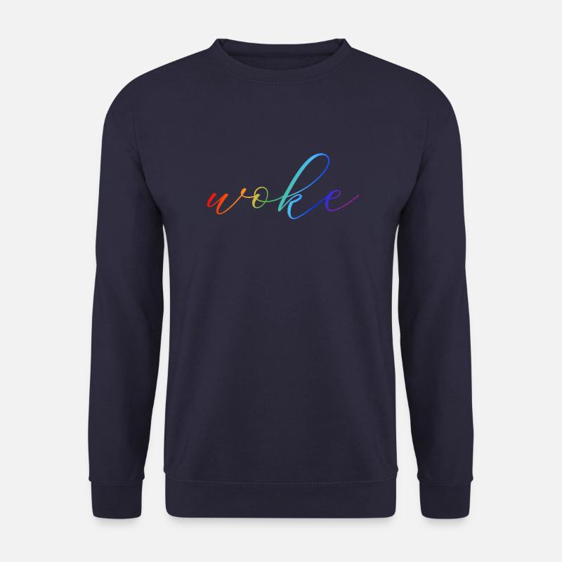 Selbstironischer Spruch: WOKE - Unisex Pullover - Navy