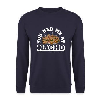 Mexico Nachos Jalapenos Cheese Mexican cuisine - Unisex Pullover - Navy - Vorne - Alina (178cm) & Michal (187cm)