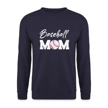 Baseball Baseballspieler Vintage Sprüche Baseballs - Unisex Pullover - Navy - Vorne - Alina (178cm) & Michal (187cm)