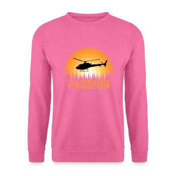 Pilote d’hélicoptère - Sweat-shirt Unisexe - rose - Devant