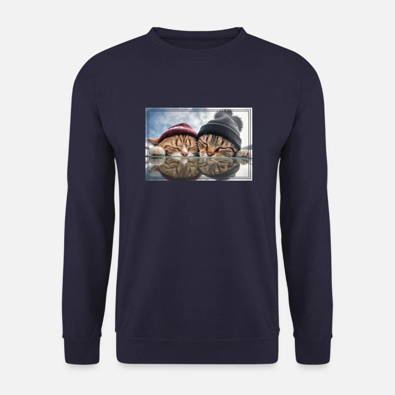 Two cute sleeping kittens - Unisex Sweatshirt - navy