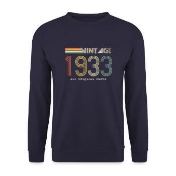 Episch und legendär geboren 1933: 91. Geburtstag - Unisex Pullover - Navy - Vorne - Alina (178cm) & Michal (187cm)