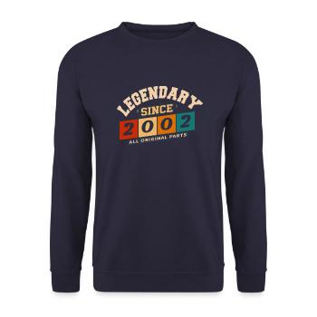 Legendary since 2002 vintage retro anniversary - Unisex Sweatshirt - navy - Front - Alina (178cm) & Michal (187cm)