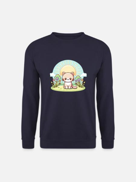 chat mignon - Sweat-shirt Unisexe - marine