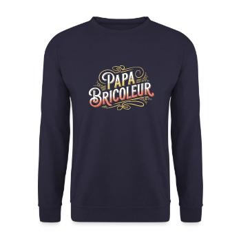 Papa bricoleur - Sweat-shirt Unisexe - marine - Devant - Alina (178cm) & Michal (187cm)