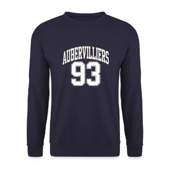 Aubervilliers 93 - Sweat-shirt Unisexe - marine - Devant - Alina (178cm) & Michal (187cm)