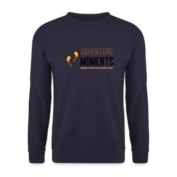 L’aventure réchauffe même les pieds les plus froids - Randonnée - Sweat-shirt Unisexe - marine - Devant - Alina (178cm) & Michal (187cm)