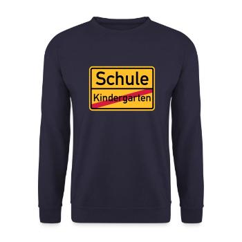 Schule - Unisex Pullover - Navy - Vorne - Alina (178cm) & Michal (187cm)