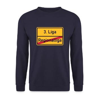 3. Liga - Unisex Pullover - Navy - Vorne - Alina (178cm) & Michal (187cm)