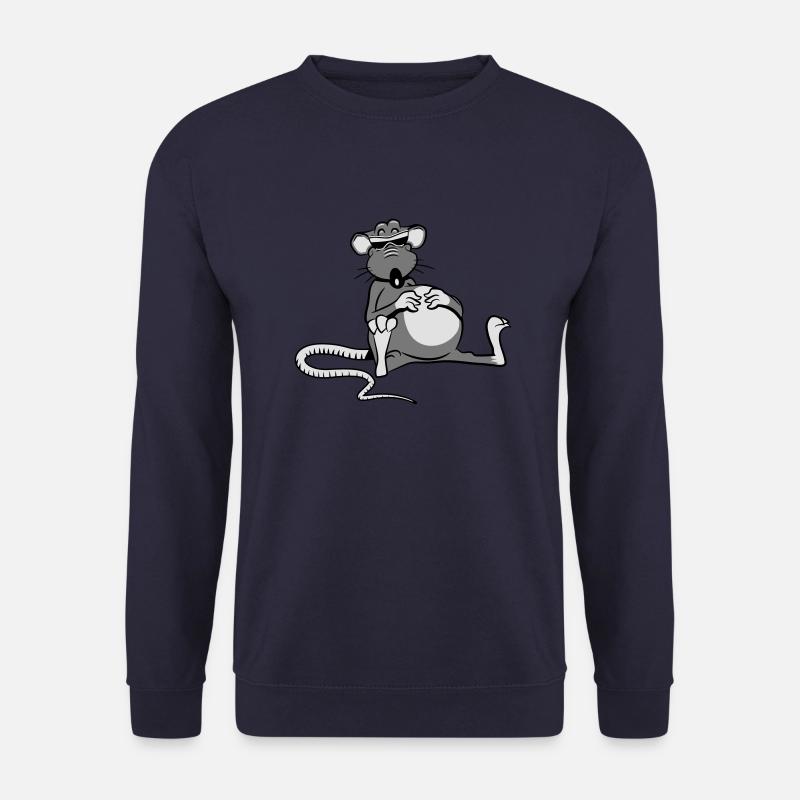 ratte satt müde sonnenbrille - Unisex Pullover - Navy