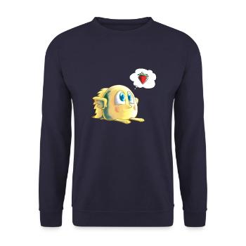 petit poussin cherche une fraise - Sweat-shirt Unisexe - marine - Devant - Alina (178cm) & Michal (187cm)
