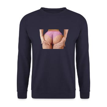 Sexy Ass and Hands - Unisex Pullover - Navy - Vorne - Alina (178cm) & Michal (187cm)