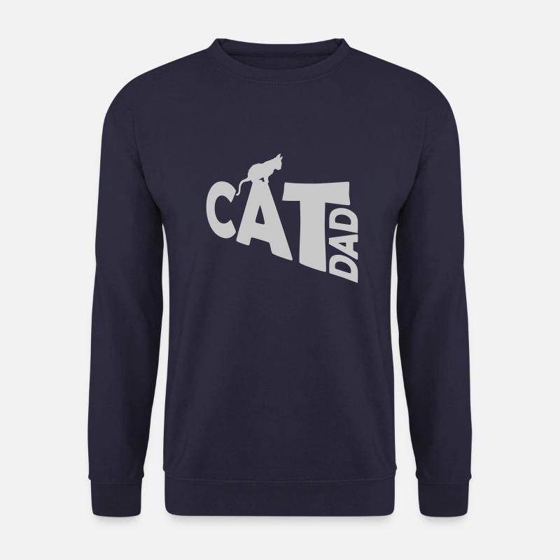 Cat Dad Logo Design - Unisex Pullover - Navy