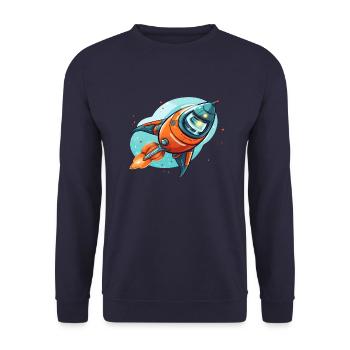 Zinnoberrote Geschwindigkeit - Unisex Pullover - Navy - Vorne - Alina (178cm) & Michal (187cm)