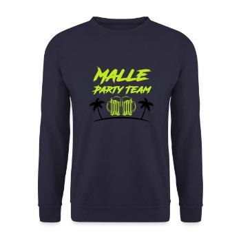 malle party team - Unisex Pullover - Navy - Vorne - Alina (178cm) & Michal (187cm)